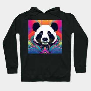 Psychedelic Art Panda Face Hoodie